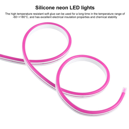 CJ-1206 12V 6A 5m IP65 Waterproof Silicone Neon LED Strip Light(Rose Red)