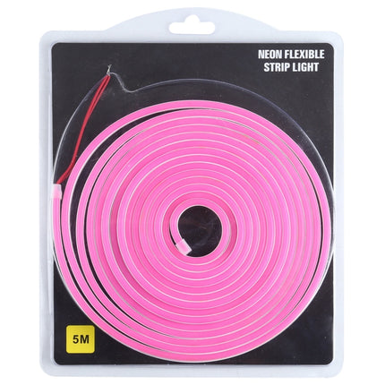 CJ-1206 12V 6A 5m IP65 Waterproof Silicone Neon LED Strip Light(Rose Red)