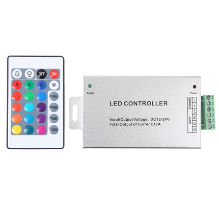 Aluminum Single Color Dimmer Switch LED Dimmer Controller for Strip Light DC12-24V, Output Current: 8A(Silver)