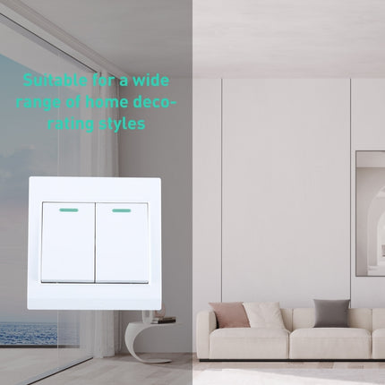 185-265V Wall Switch 86mm, Specification:Two Buttons