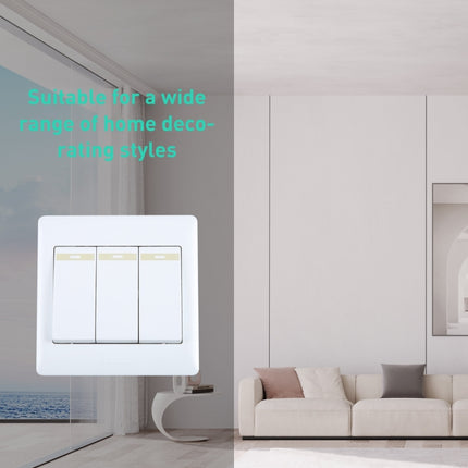 185-265V Wall Switch 86mm, Specification:Three Buttons