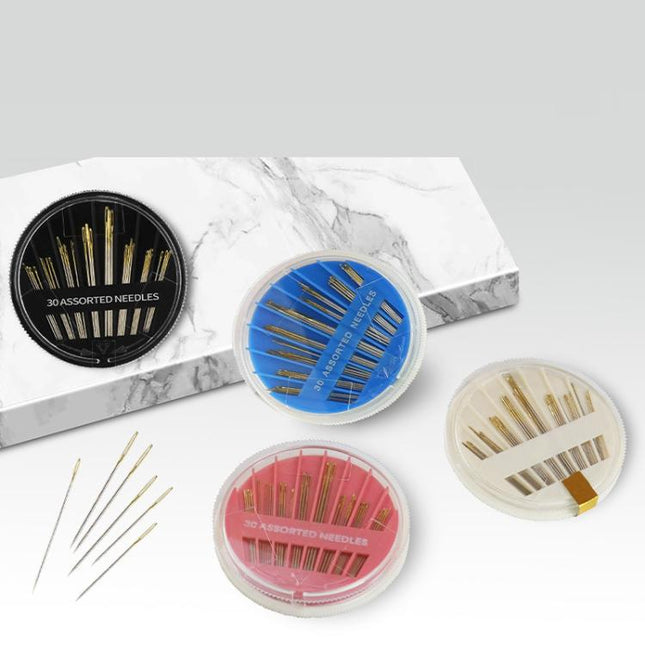 5pcs 30 in 1 Household Hand Sewing Needle Disc Box(Pink)
