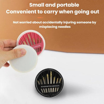 5pcs 30 in 1 Household Hand Sewing Needle Disc Box(Pink)