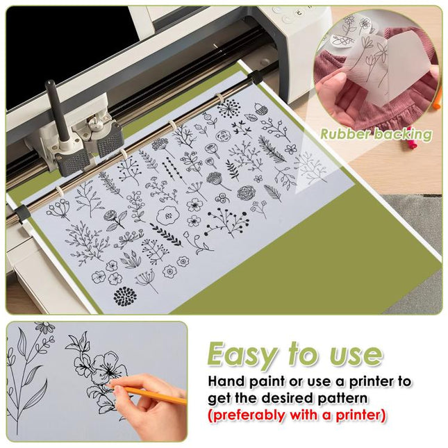 10pcs 21 x 30cm Odorless A4 Water-Soluble Adhesive Non-Woven Fabric Self-Adhesive DIY Embroidery Paper