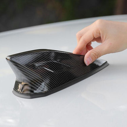 Car Shark Fin Radio Aerials Antenna, with Signal Reception(White)
