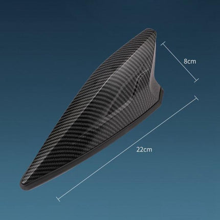 Car Shark Fin Radio Aerials Antenna, with Signal Reception(Carbon Fiber Black Red)