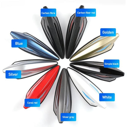 Car Shark Fin Radio Aerials Antenna, with Signal Reception(Carbon Fiber Black Red)