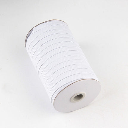 Stretch Rope Clothing Elastic Ribbon Trim Sewing Fabric DIY Garment Accessories, Width:12mm 82 Yards(White)