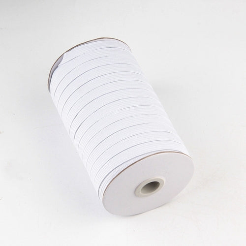 Stretch Rope Clothing Elastic Ribbon Trim Sewing Fabric DIY Garment Accessories, Width:12mm 82 Yards(White)