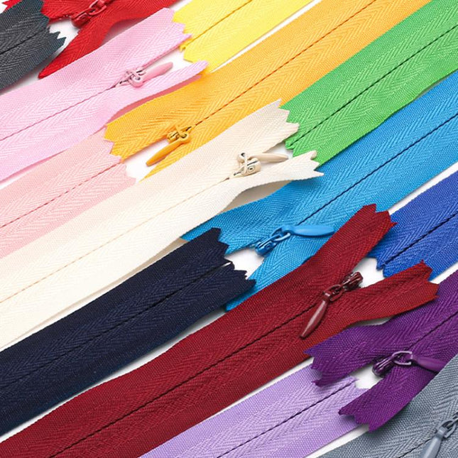 100pcs /Pack Invisible No.3 Garment Nylon Zipper, Color: Yellow 50cm