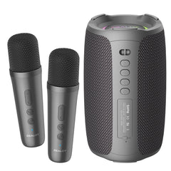 Zealot S61M RGB Rhythmic Light Karaoke Wireless Speaker, Style:Dual Mic(Black)