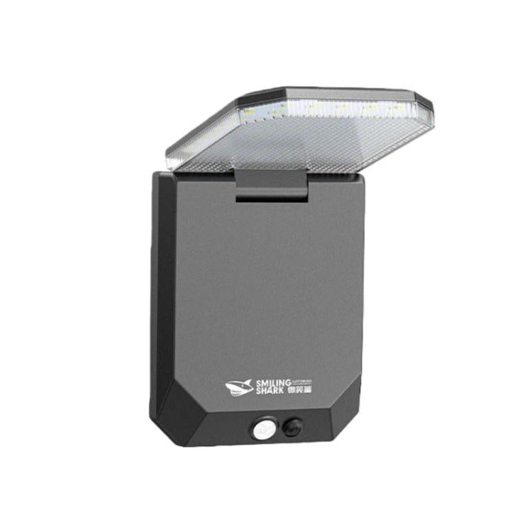 SMILING SHARK BD-068 Solar Motion Sensor Garden Light 3-Gear Foldable Outdoor Wall Lamp