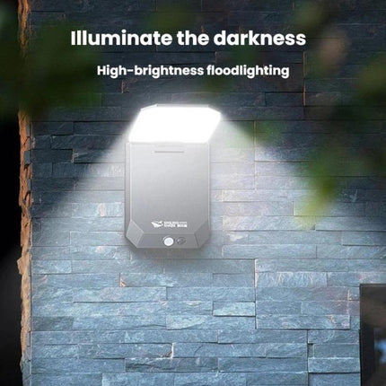 SMILING SHARK BD-068 Solar Motion Sensor Garden Light 3-Gear Foldable Outdoor Wall Lamp