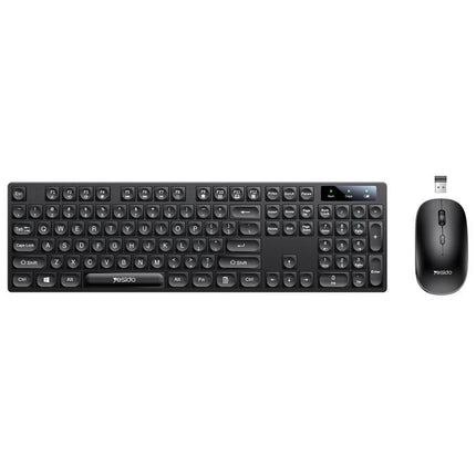 Yesido KB42 2.4G Business Wireless Keyboard Mouse Set, Version:English Version(Black)