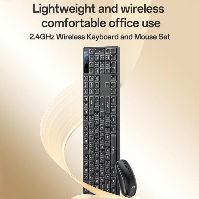 Yesido KB42 2.4G Business Wireless Keyboard Mouse Set, Version:English Version(Black)