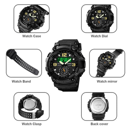 SKMEI 1637 Sports Digital Display Outdoor Shockproof Plastic Large Dial Men Watch, Color: Black
