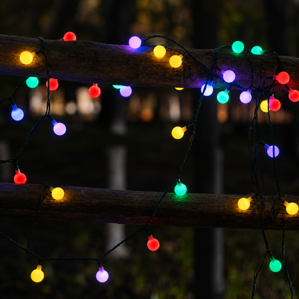 Ball Shape 30 LEDs Outdoor Waterproof Christmas Festival Decoration Solar Lamp String(Colour)