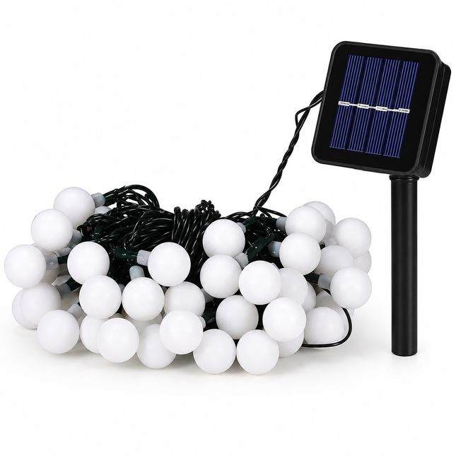 Ball Shape 30 LEDs Outdoor Waterproof Christmas Festival Decoration Solar Lamp String(Colour)