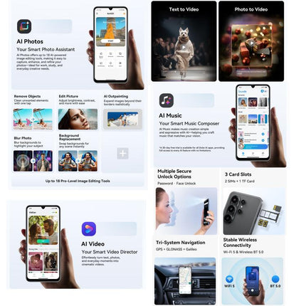 Blackview WAVE 10C, 4GB+128GB, 6.88 inch Android 16 Unisoc UMS312 / T310 Quad Core, Network: 4G, OTG (Blue)