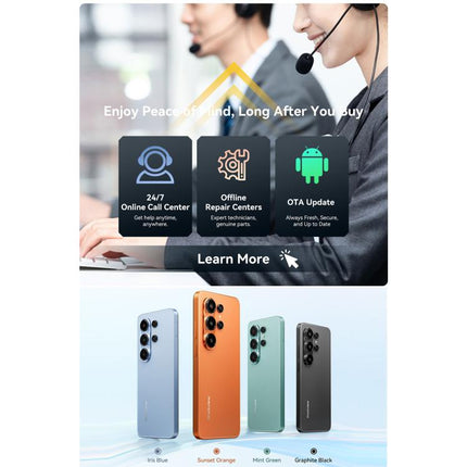 Blackview WAVE 10, 8GB+128GB, 6.88 inch Android 16 Unisoc UMS9230E Octa Core, Network: 4G, OTG (Graphite Black)