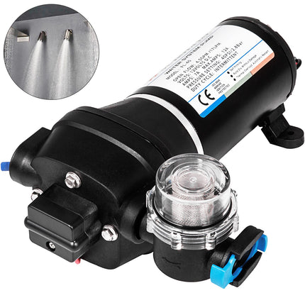 VEVOR Water Pressure Diaphragm Pump, 12V FL-40 High Pressure Diaphragm Water Pump, 40PSI Automatic Self Priming Water Pump, 17L/MIN Misting Booster Sprayer