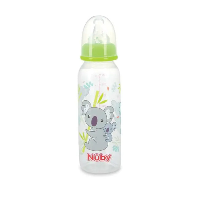 Nuby Printed Non Drip Feeding Bottles 240ml 0+ Months 1 Pcs