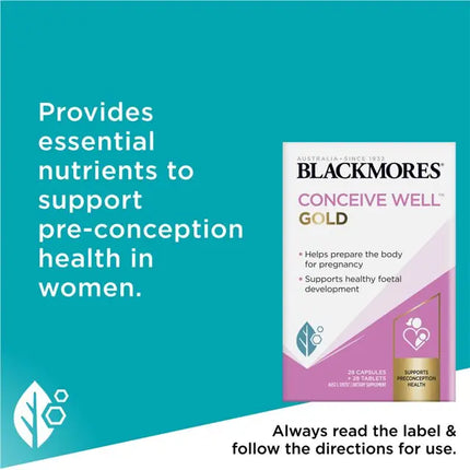 Blackmores Conceive Well Gold 28 Tablets & 28 Capsules