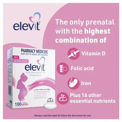 Elevit Pre-conception & Pregnancy 100 Tablets