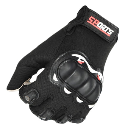 Motorcycle Gloves Men Riding Racing Anti-Slip Hard Shell Outdoor Full Finger Touchscreen Gloves, Size: Average(Black)