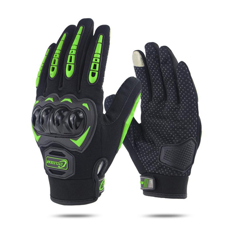 SOMAN CG666 Motorcycle Riding Anti-slip Full Finger Gloves, Size:XL(Green)