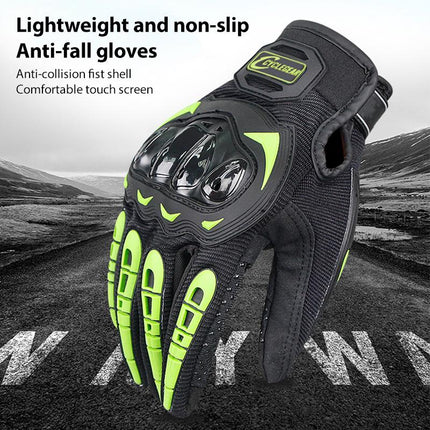 SOMAN CG666 Motorcycle Riding Anti-slip Full Finger Gloves, Size:XL(Green)