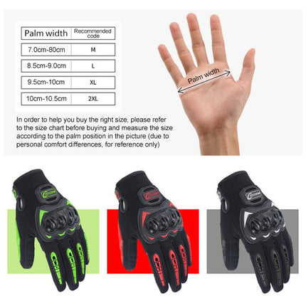 SOMAN CG666 Motorcycle Riding Anti-slip Full Finger Gloves, Size:XL(Green)