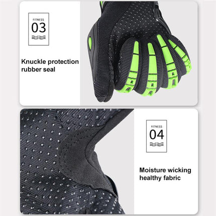 SOMAN CG666 Motorcycle Riding Anti-slip Full Finger Gloves, Size:XL(Green)
