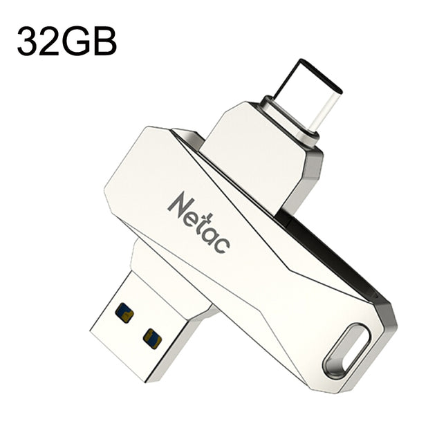 Netac U782C Type-C Dual Interface High-Speed Metal Computer USB Flash Drive, Capacity: 32GB