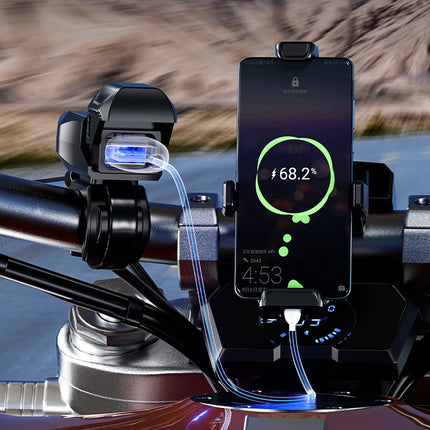 Kewig Motorcycle Phone Charger Outdoor Riding Fast Charging Waterproof USB Charging Stand, Model: B10-A