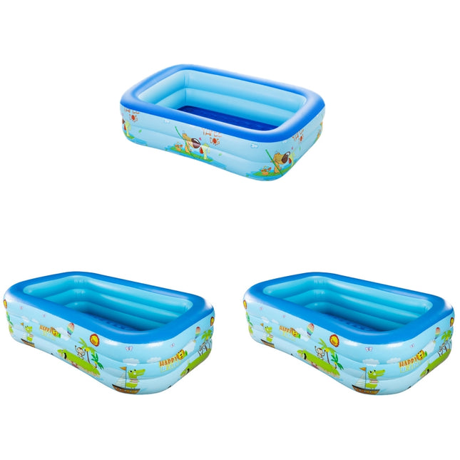 Children Adult Cartoon Inflatable Swimming Ring, Pattern: 1.5m Three Layer Pool