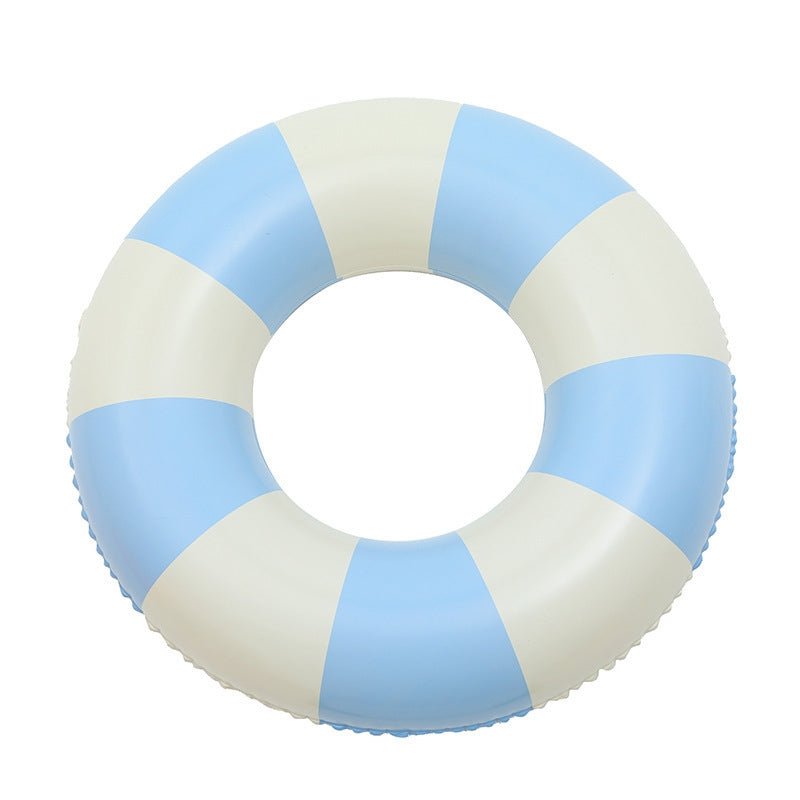Thickened Outdoor Water Sports Children Swimming Ring, Outer Diameter: 90cm with Handle(Blue Grid)