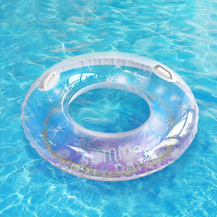 Sequins Starry Sky Mermaid Adult Swimming Ring Children Armpit Swimming Ring, Size: 90cm (With Handle)