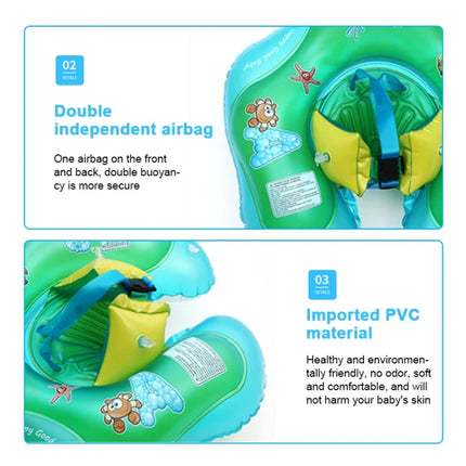 Cartoon Animal Pattern Children Swimming Ring Inflatable Baby Lying Ring Lifebuoy, Size:L