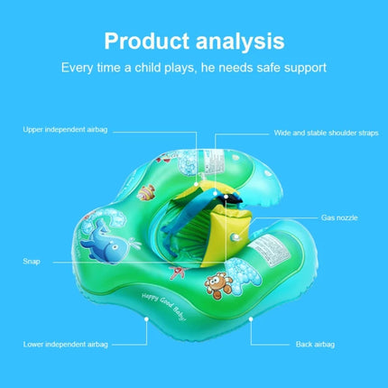 Cartoon Animal Pattern Children Swimming Ring Inflatable Baby Lying Ring Lifebuoy, Size:L