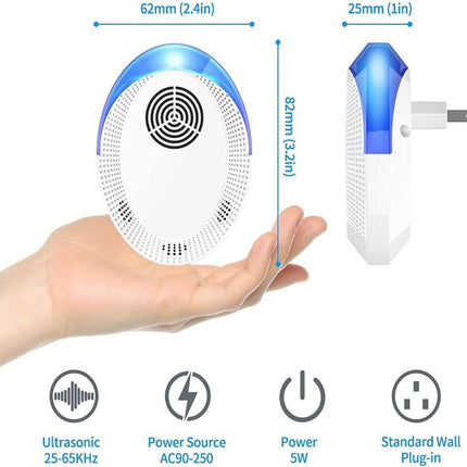 Intelligent Ultrasonic Mosquito & Mouse Repeller, Household Cockroach Repellent For Living Room Bedroom Kitchen US Plug