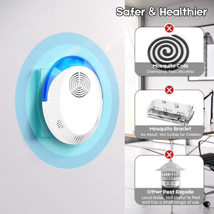 Intelligent Ultrasonic Mosquito & Mouse Repeller, Household Cockroach Repellent For Living Room Bedroom Kitchen US Plug