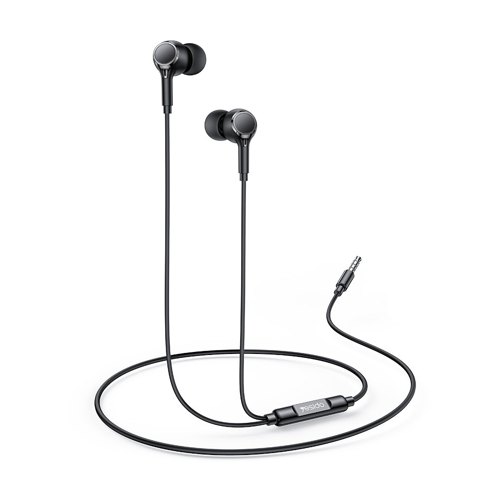 Yesido YH53 3.5mm In-Ear Wired Earphone, Length: 1.2m(Black)