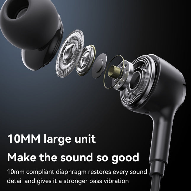 Yesido YH53 3.5mm In-Ear Wired Earphone, Length: 1.2m(Black)