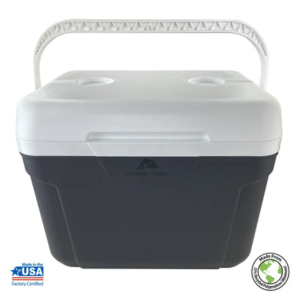 Ozark Trail 30 Quart Hard Side Cooler, 42-Can Capacity, Gray