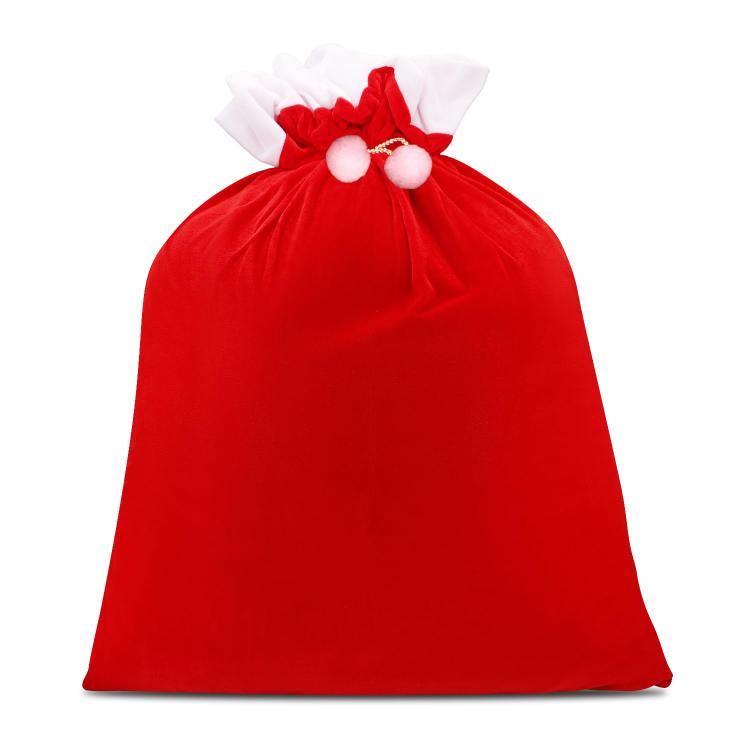 70x100cm Velvet Santa Drawstring Bag Jumbo Holiday Candy Sack Christmas Gift Bags With Cinch Closure
