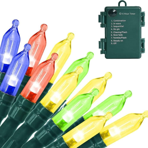 Christmas Bulb Light String Waterproof Battery Box Starry Sky Light String, Length: 10m 100 Lights(Colorful)