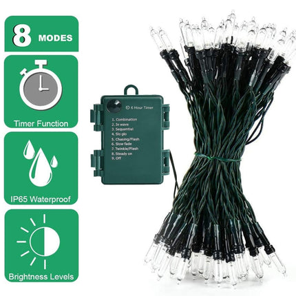 Christmas Bulb Light String Waterproof Battery Box Starry Sky Light String, Length: 10m 100 Lights(Colorful)