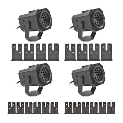8W Christmas Colorful Rotating Laser Atmosphere Light Random Pattern Delivery AU Plug with 6 Cards