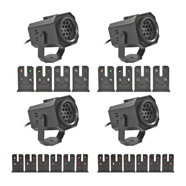 8W Christmas Colorful Rotating Laser Atmosphere Light Random Pattern Delivery AU Plug with 6 Cards